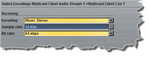Programs panel - Multicast client 6