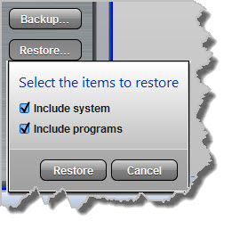 Settings - restore 1