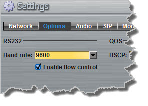 Settings - RS232