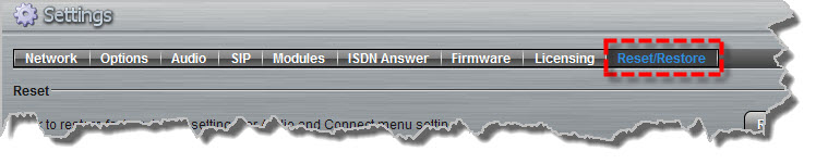 Settings - select Reset-Restore