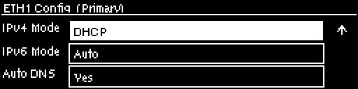 LAN - Eth1 - DHCP highlighted