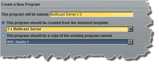 Programs Panel - Genie Distro Multicast 1