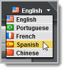 Select Language drop-down