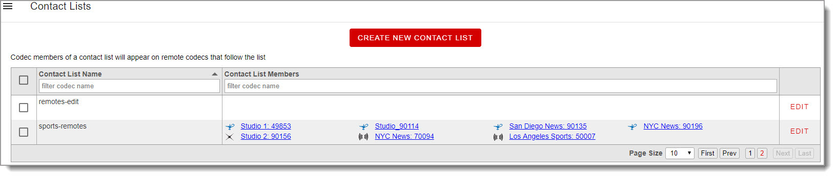 TieLink-Contact_Lists_displayed