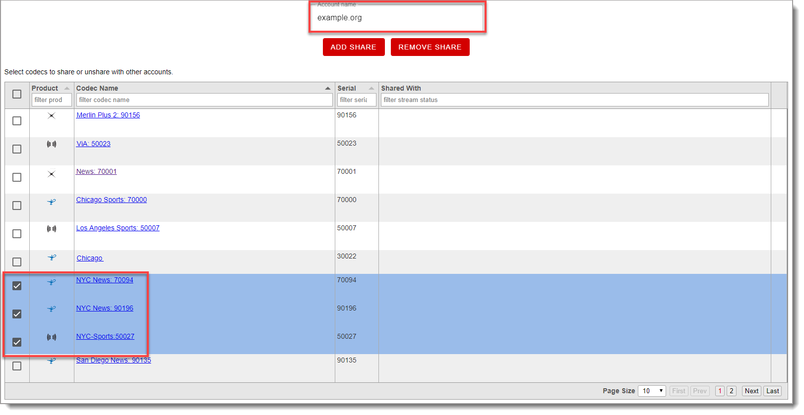 TieLink-Sharing_codecs_selected
